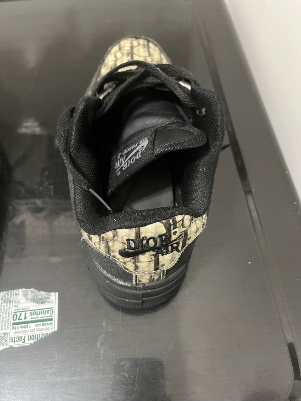 Dior Black and Beige Logo Accent Sneakers - Picture 6 of 8